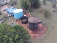 San Augustine Water Treatment Plant at City Lake - New Storage Tanks Under Construction