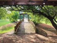 Entry to the gazebo and walkway